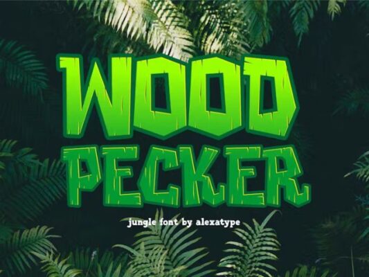 Woodpecker – Unique Jungle Font
